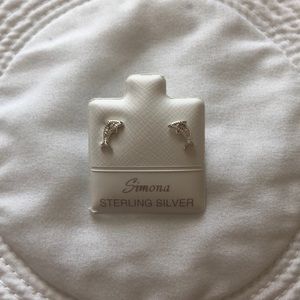 Sterling Silver Dolphin Earrings